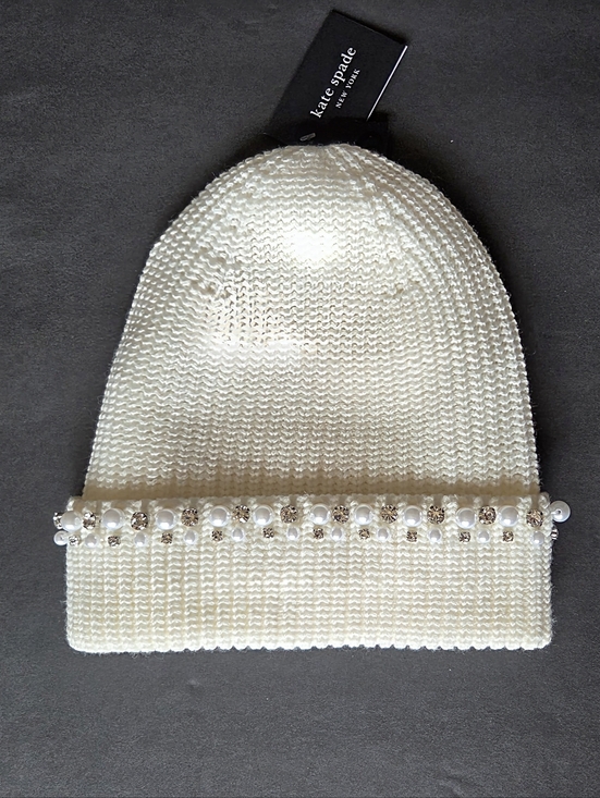 Kate Spade New York Stacked Embellished Cuff Beanie main image 4